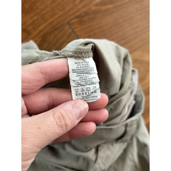 prAna - Women's Convertible Cargo Pants Dark Tan Size 8 Nylon Adjustable - Picture 7 of 8
